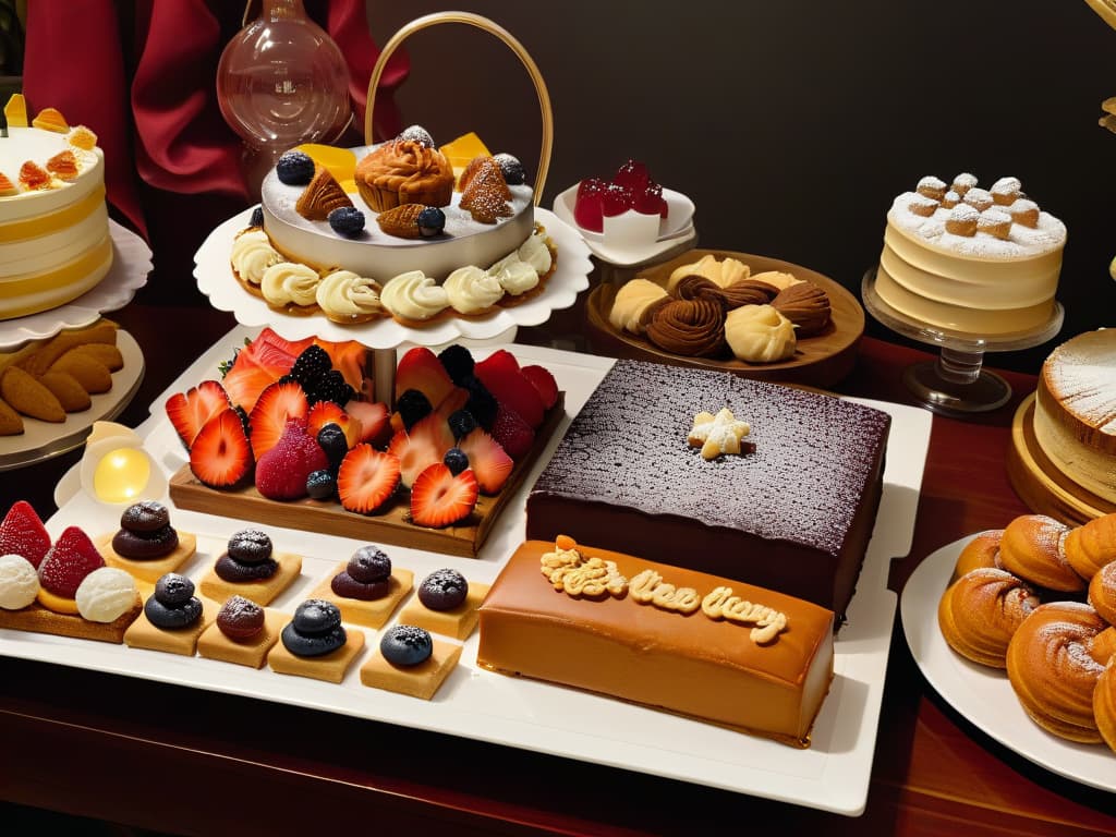  A photorealistic image of a diverse group of people of different ages and backgrounds happily gathered around a beautifully decorated table filled with an array of delicious allergyfriendly pastries and desserts. Each treat is intricately detailed, showcasing a variety of colors, textures, and shapes to cater to different dietary needs. The setting is warm and inviting, with soft natural lighting enhancing the vibrant colors of the desserts, creating a visually stunning and inclusive scene that exudes a sense of joy and community. hyperrealistic, full body, detailed clothing, highly detailed, cinematic lighting, stunningly beautiful, intricate, sharp focus, f/1. 8, 85mm, (centered image composition), (professionally color graded), ((bright soft diffused light)), volumetric fog, trending on instagram, trending on tumblr, HDR 4K, 8K