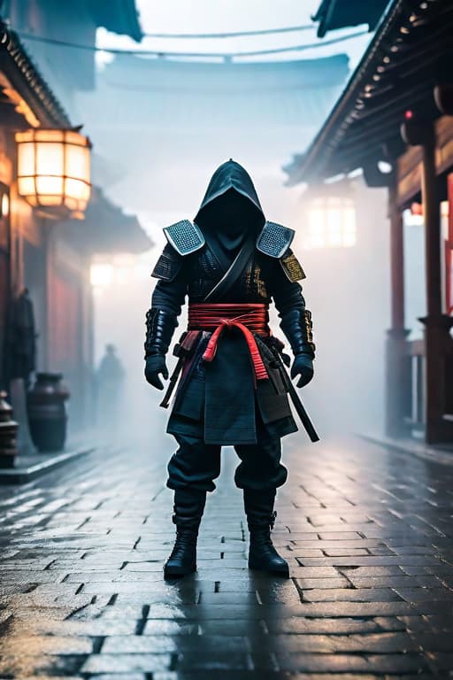  Modern ninja hyperrealistic, full body, detailed clothing, highly detailed, cinematic lighting, stunningly beautiful, intricate, sharp focus, f/1. 8, 85mm, (centered image composition), (professionally color graded), ((bright soft diffused light)), volumetric fog, trending on instagram, trending on tumblr, HDR 4K, 8K