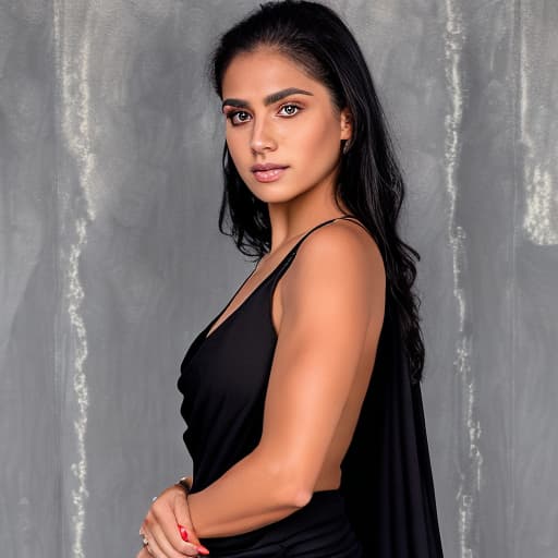 portrait+ style muscle black saree punching