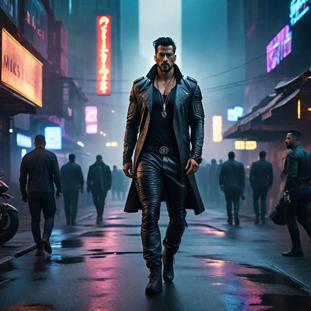  Mine Tugay walks barefoot in a cyberpunk atmosphered city hyperrealistic, full body, detailed clothing, highly detailed, cinematic lighting, stunningly beautiful, intricate, sharp focus, f/1. 8, 85mm, (centered image composition), (professionally color graded), ((bright soft diffused light)), volumetric fog, trending on instagram, trending on tumblr, HDR 4K, 8K