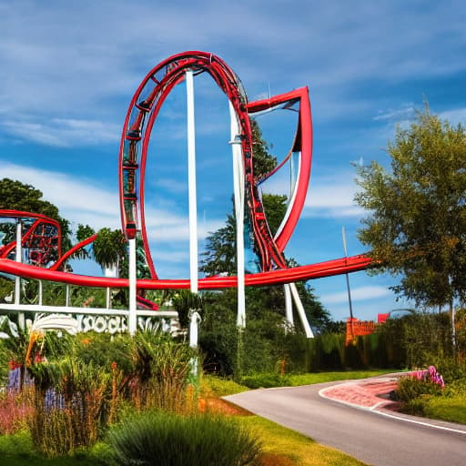  the bigest rollercoaster hyperrealistic, full body, detailed clothing, highly detailed, cinematic lighting, stunningly beautiful, intricate, sharp focus, f/1. 8, 85mm, (centered image composition), (professionally color graded), ((bright soft diffused light)), volumetric fog, trending on instagram, trending on tumblr, HDR 4K, 8K