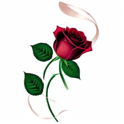  a rose, white background, vector art, best quality, masterpiece