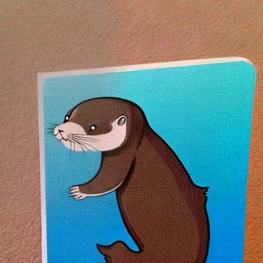  Cute floating otter-fish creature