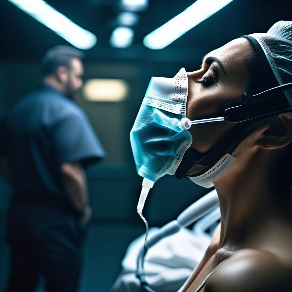  Nasal endoscopy examination hyperrealistic, full body, detailed clothing, highly detailed, cinematic lighting, stunningly beautiful, intricate, sharp focus, f/1. 8, 85mm, (centered image composition), (professionally color graded), ((bright soft diffused light)), volumetric fog, trending on instagram, trending on tumblr, HDR 4K, 8K