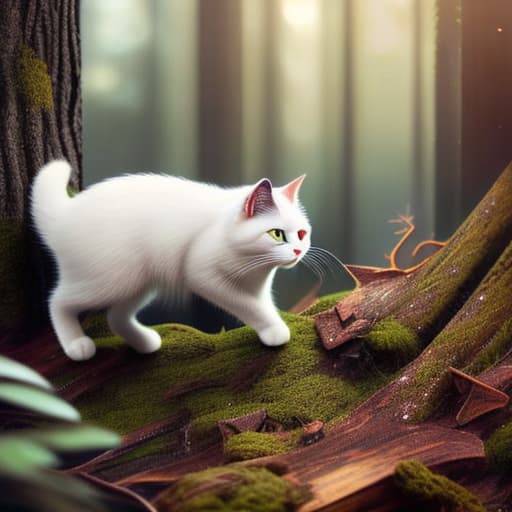 naturitize A white ninja cat fought with a ninja black cat. hyperrealistic, full body, detailed clothing, highly detailed, cinematic lighting, stunningly beautiful, intricate, sharp focus, f/1. 8, 85mm, (centered image composition), (professionally color graded), ((bright soft diffused light)), volumetric fog, trending on instagram, trending on tumblr, HDR 4K, 8K