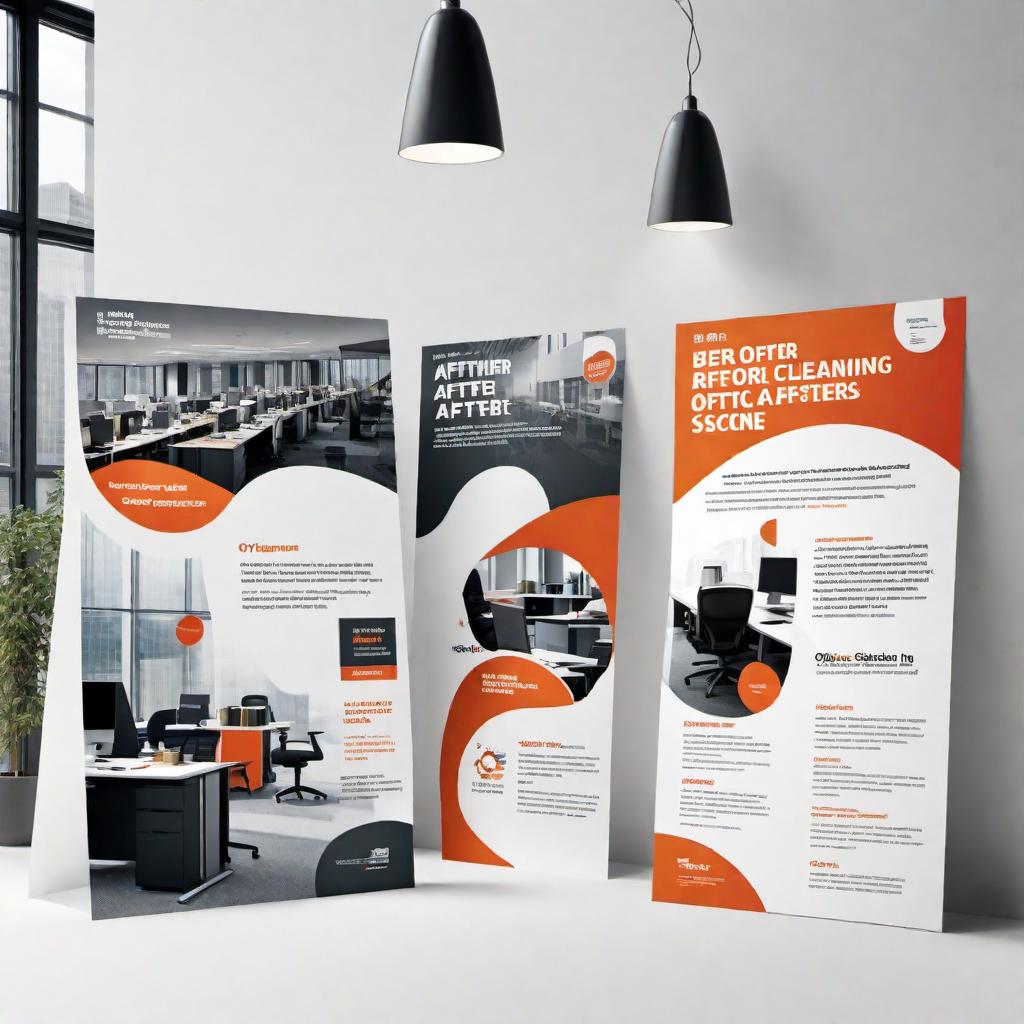  Design a dual-themed flyer for Clynergi Group Ltd contrasting a 'Before' and 'After' office cleaning scenario. On the left, illustrate a 'Before' scene with a cluttered and untidy office: scattered papers, overflowing wastebaskets, and grimy surfaces. On the right, present an 'After' scene with the office transformed by Clynergi Group Ltd into a clean, orderly, and professional environment. Include the following text elements with appropriate styling to emphasize the change: Before Cleaning: - 'Chaos & Clutter!' in bold red letters After Cleaning: - 'Spotless & Productive!' in bold green letters Ensure the flyer includes Clynergi Group Ltd's contact information and address, as follows, in a clear and professional font: Clynergi Group Lt hyperrealistic, full body, detailed clothing, highly detailed, cinematic lighting, stunningly beautiful, intricate, sharp focus, f/1. 8, 85mm, (centered image composition), (professionally color graded), ((bright soft diffused light)), volumetric fog, trending on instagram, trending on tumblr, HDR 4K, 8K