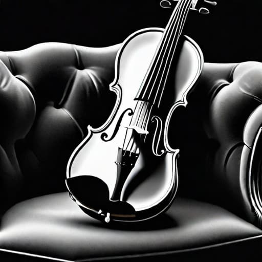  Craft a black and white illustration of a finely-crafted violin resting on a velvet cushion. Highlight the intricate details and craftsmanship of this classical instrument.,coloring book, line art, high resolution, black and white, colorless,(( no color)) ((only sketch)) hyperrealistic, full body, detailed clothing, highly detailed, cinematic lighting, stunningly beautiful, intricate, sharp focus, f/1. 8, 85mm, (centered image composition), (professionally color graded), ((bright soft diffused light)), volumetric fog, trending on instagram, trending on tumblr, HDR 4K, 8K
