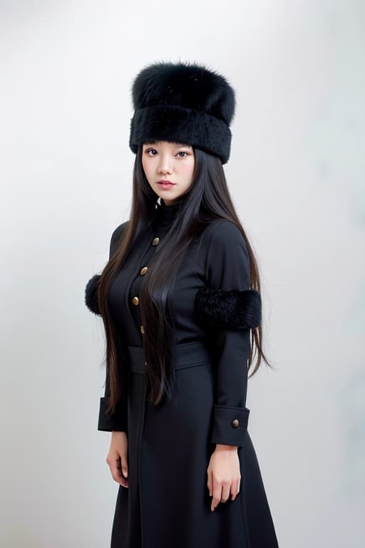  , , , fake fur hat, (Masterpiece, BestQuality:1.3), (ultra detailed:1.2), (hyperrealistic:1.3), (RAW photo:1.2),High detail RAW color photo, professional photograph, (Photorealistic:1.4), (realistic:1.4), ,professional lighting, (japanese), beautiful face, (realistic face)