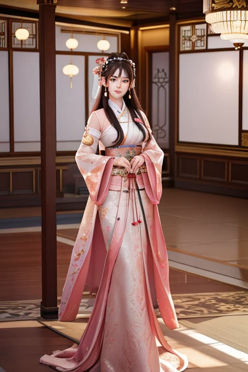  best quality, masterpiece, highres, 1girl,blush,(seductive smile:0.8),star shaped pupils,china hanfu,hair ornament,necklace, jewelry,Beautiful face,upon body, tyndall effect,photorealistic, dark studio, rim lighting, two tone lighting,(high detailed skin:1.2), 8k uhd, dslr, soft lighting, high quality, volumetric lighting, candid, Photograph, high resolution, 4k, 8k, Bokeh hyperrealistic, full body, detailed clothing, highly detailed, cinematic lighting, stunningly beautiful, intricate, sharp focus, f/1. 8, 85mm, (centered image composition), (professionally color graded), ((bright soft diffused light)), volumetric fog, trending on instagram, trending on tumblr, HDR 4K, 8K