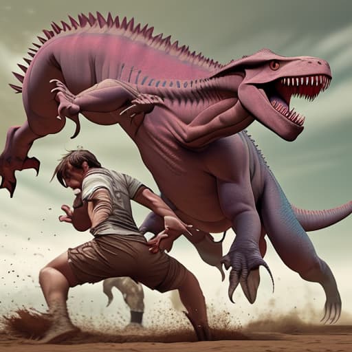  Messi fights a dinosaur