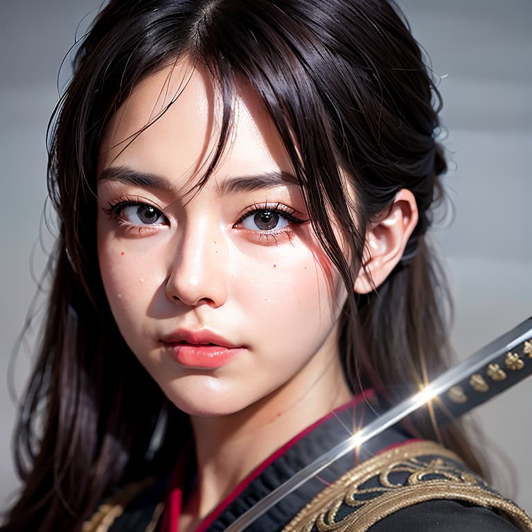  ultra high res, (photorealistic:1.4), raw photo, (realistic face), realistic eyes, (realistic skin), <lora:XXMix9_v20LoRa:0.8>, ((((masterpiece)))), best quality, very_high_resolution, ultra-detailed, in-frame, samurai girl, katana, warrior woman, fierce look, traditional attire, elegant beauty, skilled martial artist, deadly precision, swordswoman, graceful movements, ancient weaponry, sharp eyes, fearless, honorable, strength and grace, historical costume, warrior spirit, legendary warrior, traditional Japanese beauty, symbol of power and strength, iconic symbol