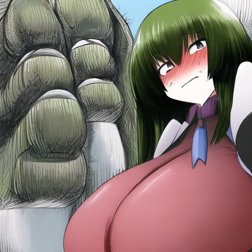  blushing giantess with huge