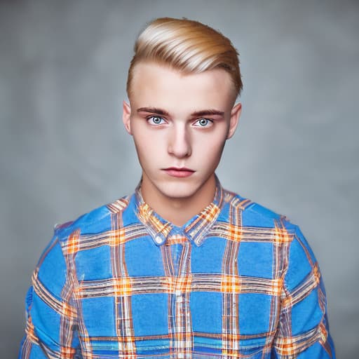 portrait+ style russian homosexual queer twink blonde very cute dude face