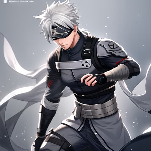  Kakashi hatake hyperrealistic, full body, detailed clothing, highly detailed, cinematic lighting, stunningly beautiful, intricate, sharp focus, f/1. 8, 85mm, (centered image composition), (professionally color graded), ((bright soft diffused light)), volumetric fog, trending on instagram, trending on tumblr, HDR 4K, 8K