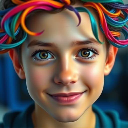  actual 8k portrait photo of gareth person, portrait, happy colors, bright eyes, clear eyes, warm smile, smooth soft skin, big dreamy eyes, beautiful intricate colored hair, symmetrical, anime wide eyes, soft lighting, detailed face, by makoto shinkai, stanley artgerm lau, wlop, rossdraws, concept art, digital painting, looking into camera hyperrealistic, full body, detailed clothing, highly detailed, cinematic lighting, stunningly beautiful, intricate, sharp focus, f/1. 8, 85mm, (centered image composition), (professionally color graded), ((bright soft diffused light)), volumetric fog, trending on instagram, trending on tumblr, HDR 4K, 8K