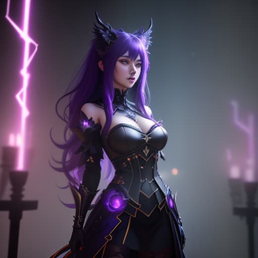  a woman with long hair standing in front of a purple light, splash art anime , dark backround, darkness aura, darkness background, gothic maiden anime , dark backgroud, ominous dark background, backround dark, anime epic artwork, seraphine ahri kda, piltover, demon black blue purple, dark psychedelica, (Extremely Detailed Oil Painting:1.2), glow effects, godrays, Hand drawn, render, 8k, octane render, cinema 4d, blender, dark, atmospheric 4k ultra detailed, cinematic sensual, Sharp focus, humorous ilration, big depth of field, Masterpiece, colors, 3d octane render, 4k, concept art, trending on artstation, hyperrealistic, Vivid colors, extremely detailed CG unity 8k wallpaper, trending on ArtStation, trending on CGSociety, Intric hyperrealistic, full body, detailed clothing, highly detailed, cinematic lighting, stunningly beautiful, intricate, sharp focus, f/1. 8, 85mm, (centered image composition), (professionally color graded), ((bright soft diffused light)), volumetric fog, trending on instagram, trending on tumblr, HDR 4K, 8K