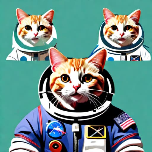  a happy cat in an astronaut suit