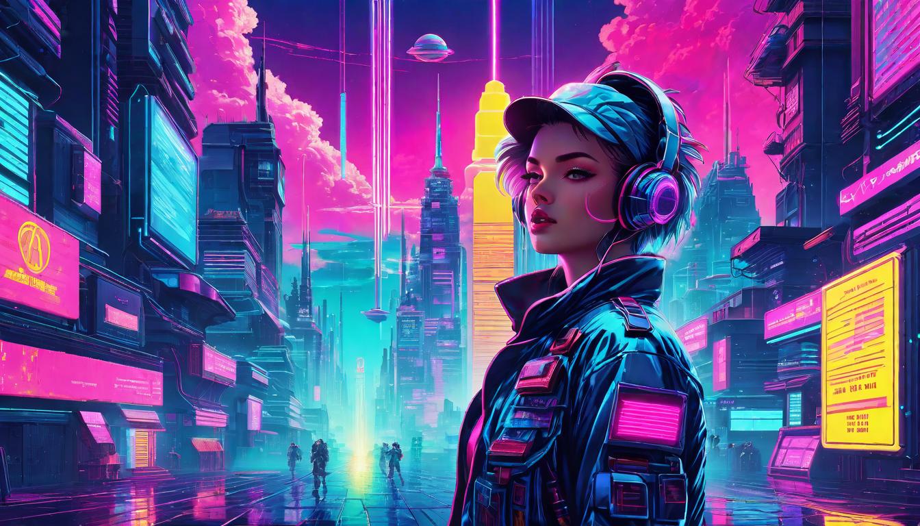  vaporwave,cyberpunk game style Powerful energy imprint, distinguished being, astral plane, otherworldly essence, radiant energyeon, dystopian, futuristic, digital, vibrant, detailed, high contrast, reminiscent of cyberpunk genre video games,retro aesthetic, cyberpunk, vibrant, neon colors, vintage 80s and 90s style, highly detailed