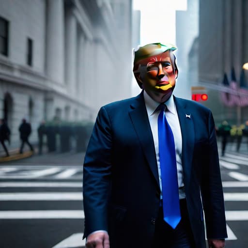  The Impact of Trump's Pro-Crypto Stance on Market Sentiment hyperrealistic, full body, detailed clothing, highly detailed, cinematic lighting, stunningly beautiful, intricate, sharp focus, f/1. 8, 85mm, (centered image composition), (professionally color graded), ((bright soft diffused light)), volumetric fog, trending on instagram, trending on tumblr, HDR 4K, 8K