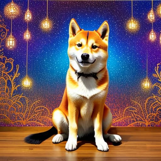  shiba, Alcohol Ink Splatter Art, Super Realism with Super Detail in 8K, Divine Proportions, Intricate and Cinematic with Stunning Atmosphere with High Detail, Fantastic Realism and Sharp Focus, Mysterious Filigree Elements, Glowing Accents, Perfect Composition on Complex Backgrounds, Super Clarity, 3D, Atmospheric, an ultra-subtle, breathtaking surreal masterpiece.