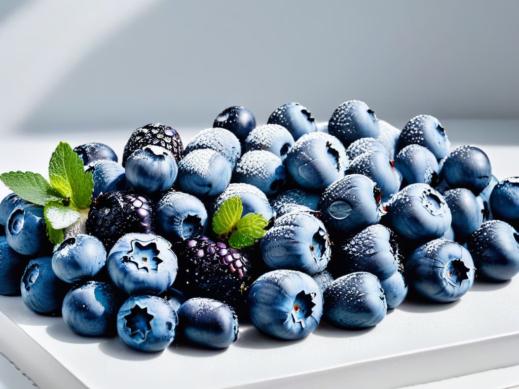  An 8k ultradetailed image of a pristine white kitchen counter with a row of vibrant, freshly picked berries lined up neatly in a row. Each berry glistens with droplets of water, showcasing their natural sweetness. The contrast between the colorful berries and the clean white counter creates a visually striking and minimalist composition that conveys the essence of natural sweetness in a simple yet elegant way. hyperrealistic, full body, detailed clothing, highly detailed, cinematic lighting, stunningly beautiful, intricate, sharp focus, f/1. 8, 85mm, (centered image composition), (professionally color graded), ((bright soft diffused light)), volumetric fog, trending on instagram, trending on tumblr, HDR 4K, 8K