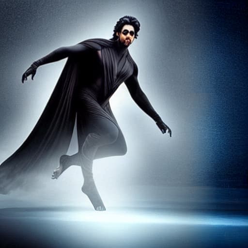  I want a real man in a long black robe, and this black man flies like the hero of the Indian movie Krrish in the dark universe