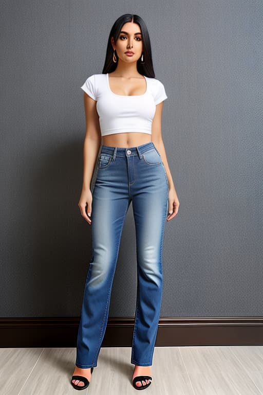  Middle eastern female, jeans