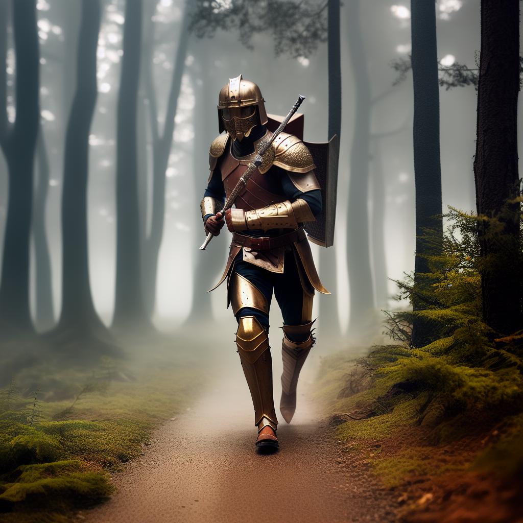  A warrior is fighting against his enemies hyperrealistic, full body, detailed clothing, highly detailed, cinematic lighting, stunningly beautiful, intricate, sharp focus, f/1. 8, 85mm, (centered image composition), (professionally color graded), ((bright soft diffused light)), volumetric fog, trending on instagram, trending on tumblr, HDR 4K, 8K
