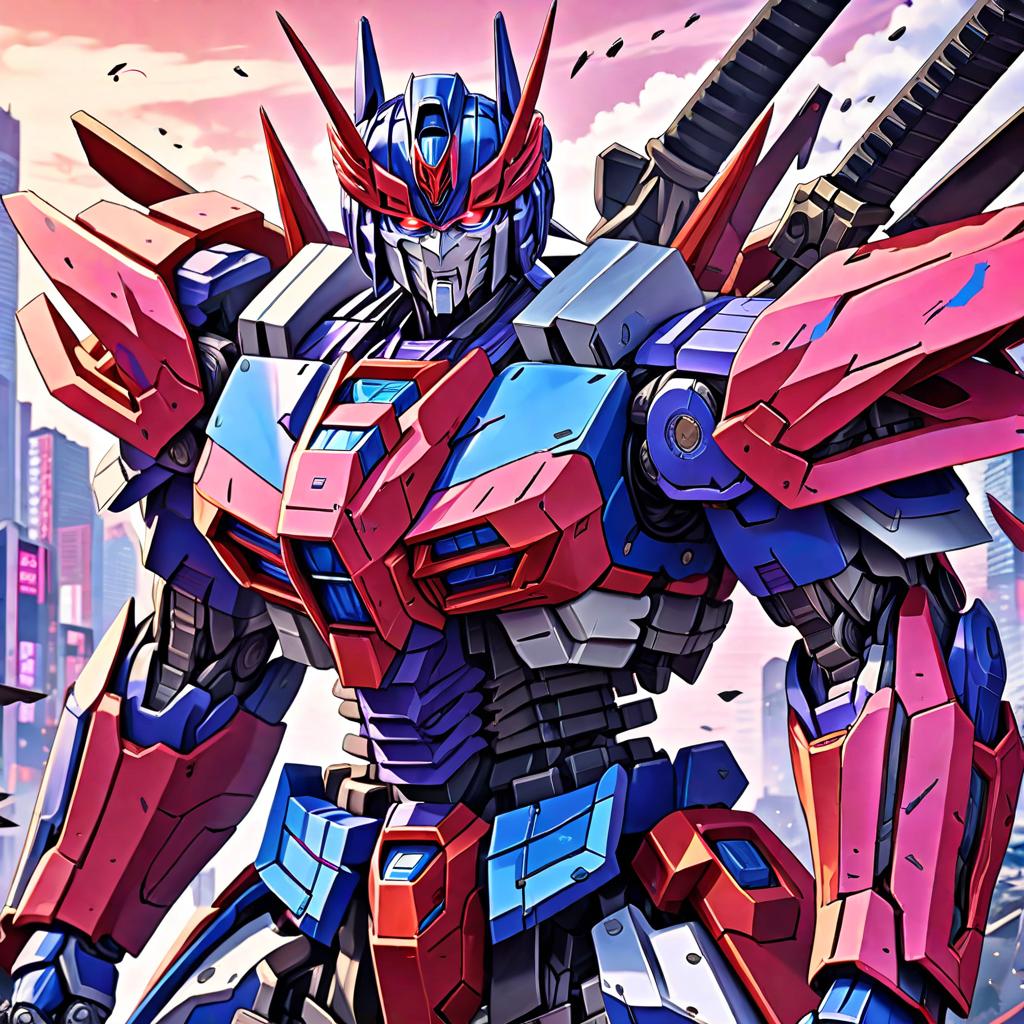  anime style artwork, (masterpiece:1.1), (highest quality:1.1), samurai transformer, anime style, key visual, vibrant, studio anime, highly detailed