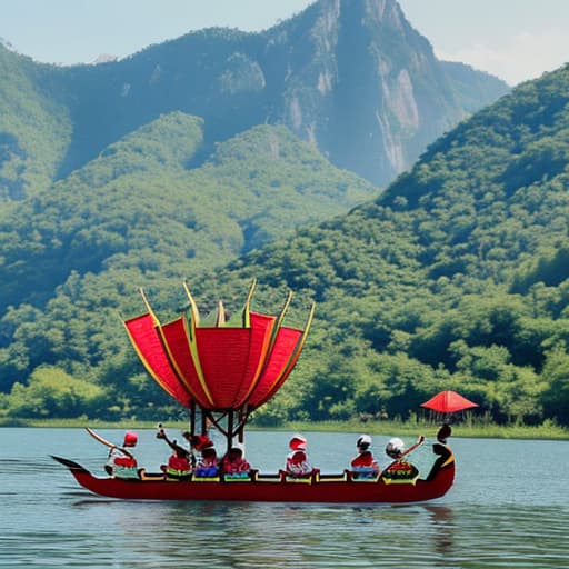  Help me generate only dragon boat pictures,