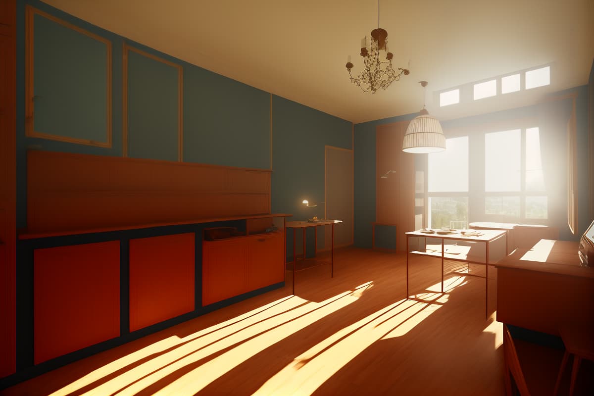  room, original color, ultrarealistic photo, cinematic light, high quality, 4k HDR, 8k