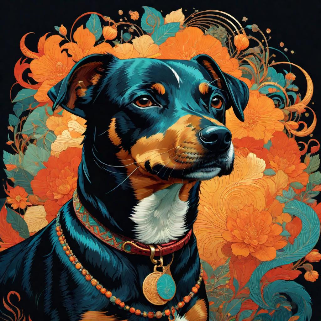  portrait Face, Photo of jalil dog, artstation winner by Victo Ngai, Kilian Eng and by Jake Parker, vibrant colors, winning-award masterpiece, fantastically gaudy, aesthetic octane render, 8K HD Resolution, 8k, highly detailed, high quality,illustration