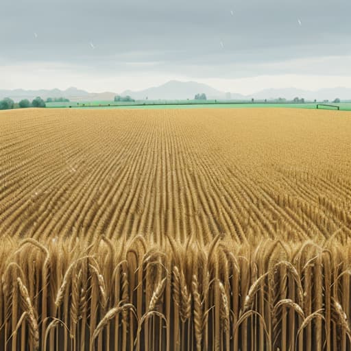  Fields, wheat waves, farmers, sweat like rain,