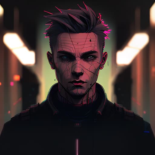 nvinkpunk ultra realistic man, hyper detail, cinematic lighting, magic neon, dark red city, Canon EOS R3, nikon, f/1.4, ISO 200, 1/160s, 8K, RAW, unedited, symmetrical balance, in-frame, 8K