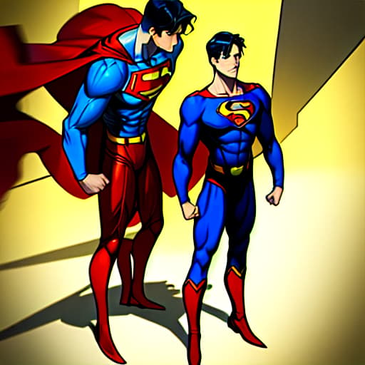  Superman is standing with another man