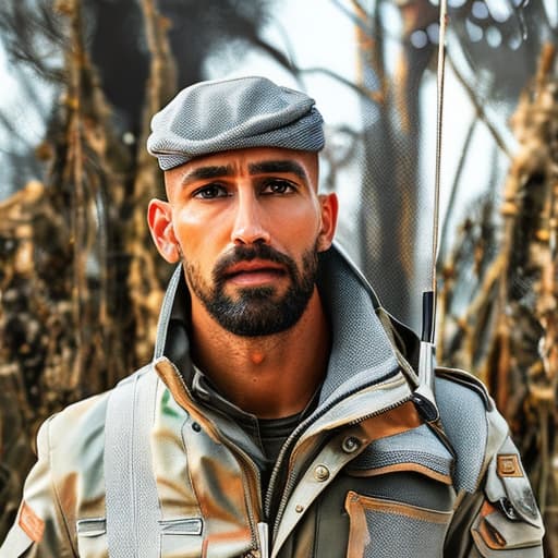 portrait+ style Handsome mercenaries hyperrealistic, full body, detailed clothing, highly detailed, cinematic lighting, stunningly beautiful, intricate, sharp focus, f/1. 8, 85mm, (centered image composition), (professionally color graded), ((bright soft diffused light)), volumetric fog, trending on instagram, trending on tumblr, HDR 4K, 8K