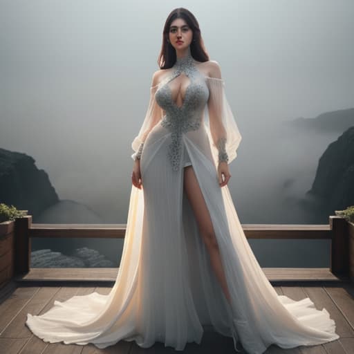  de uma mulher hyperrealistic, full body, detailed clothing, highly detailed, cinematic lighting, stunningly beautiful, intricate, sharp focus, f/1. 8, 85mm, (centered image composition), (professionally color graded), ((bright soft diffused light)), volumetric fog, trending on instagram, trending on tumblr, HDR 4K, 8K