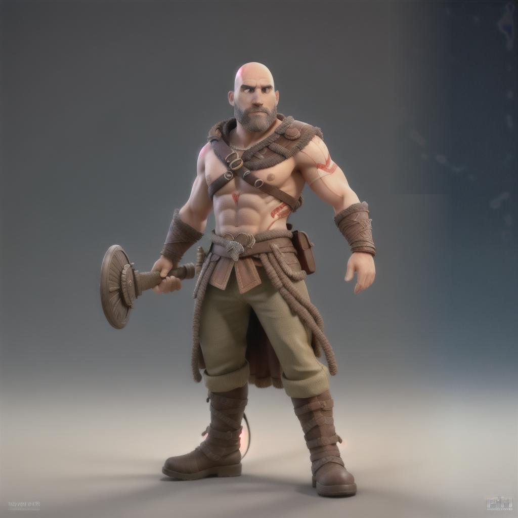  God of war hyperrealistic, full body, detailed clothing, highly detailed, cinematic lighting, stunningly beautiful, intricate, sharp focus, f/1. 8, 85mm, (centered image composition), (professionally color graded), ((bright soft diffused light)), volumetric fog, trending on instagram, trending on tumblr, HDR 4K, 8K