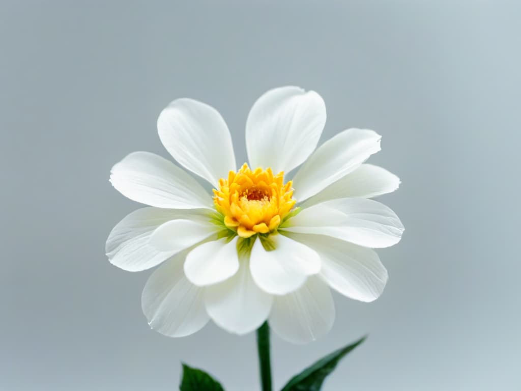  An ultradetailed closeup image of a delicate sugar flower, intricately crafted with thin petals and a shimmering finish, set against a pure white background to emphasize its elegance and artistry. hyperrealistic, full body, detailed clothing, highly detailed, cinematic lighting, stunningly beautiful, intricate, sharp focus, f/1. 8, 85mm, (centered image composition), (professionally color graded), ((bright soft diffused light)), volumetric fog, trending on instagram, trending on tumblr, HDR 4K, 8K