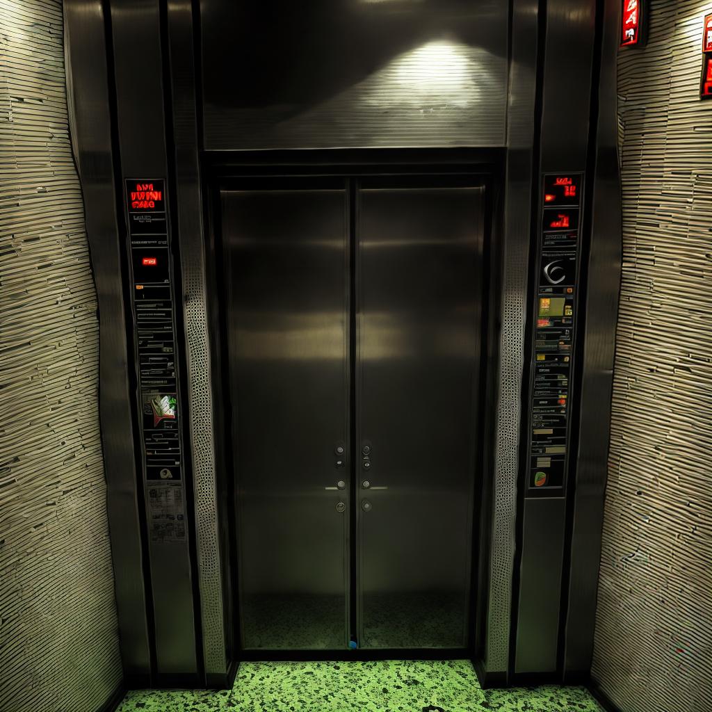  Zombies in a elevator, best quality, masterpiece