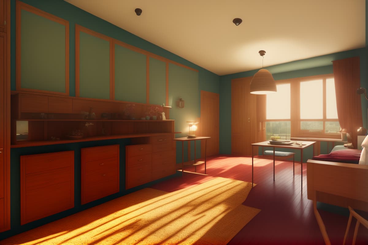  Regenerate image well kept room, attention to detail and colors, color scheme corresponds to the original, creating a cozy and inviting atmosphere, original color, ultrarealistic photo, cinematic light, high quality, 4k HDR, 8k