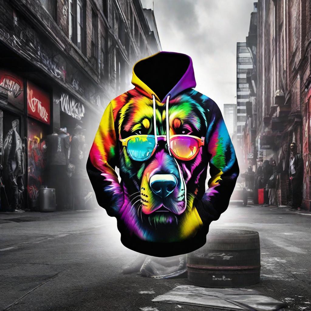  generate a hoodie clothing design that is meme centric and says “sanimerch” in a street style graffiti theme hyperrealistic, full body, detailed clothing, highly detailed, cinematic lighting, stunningly beautiful, intricate, sharp focus, f/1. 8, 85mm, (centered image composition), (professionally color graded), ((bright soft diffused light)), volumetric fog, trending on instagram, trending on tumblr, HDR 4K, 8K