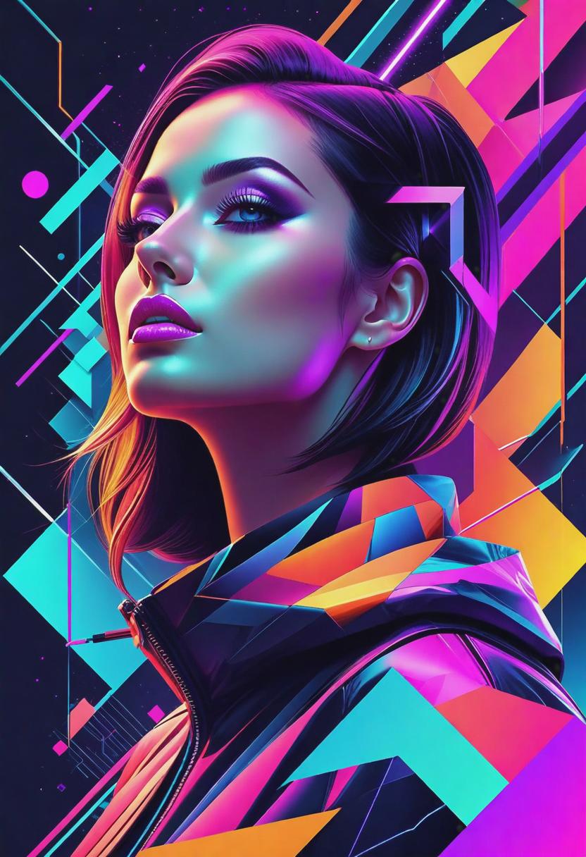  1. Create a vibrant and abstract digital artwork with bold, neon colors and geometric shapes, that mesmerizes the viewer with its dynamic energy.
2. Craft a futuristic digital art piece with a sleek and minimalistic aesthetic, featuring clean lines, subtle gradients, and a sense of technological elegance.
3. Imagine a vibrant and surreal digital collage that combines various elements, such as flora, fauna, and abstract patterns, all beautifully blended together in a dreamlike and whimsical style.
4. Design a glitch-inspired digital artwork that showcases fragmented imagery, distorted colors, and pixelated textures, evoking a sense of technological disarray and digital chaos.
5. Generate a mesmerizing digital painting with a digital brushstr hyperrealistic, full body, detailed clothing, highly detailed, cinematic lighting, stunningly beautiful, intricate, sharp focus, f/1. 8, 85mm, (centered image composition), (professionally color graded), ((bright soft diffused light)), volumetric fog, trending on instagram, trending on tumblr, HDR 4K, 8K