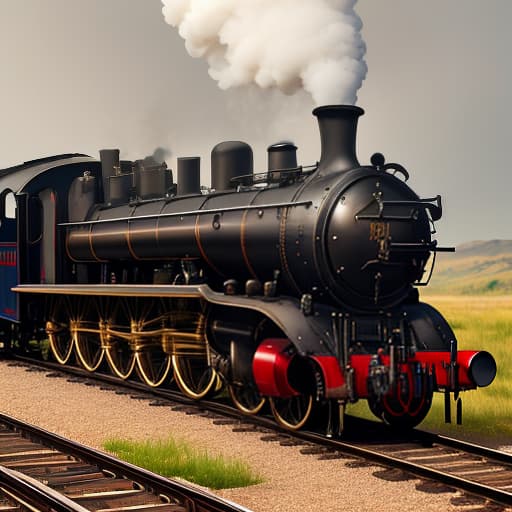  Copters on steam locomotion in a steam punk style. hyperrealistic, full body, detailed clothing, highly detailed, cinematic lighting, stunningly beautiful, intricate, sharp focus, f/1. 8, 85mm, (centered image composition), (professionally color graded), ((bright soft diffused light)), volumetric fog, trending on instagram, trending on tumblr, HDR 4K, 8K