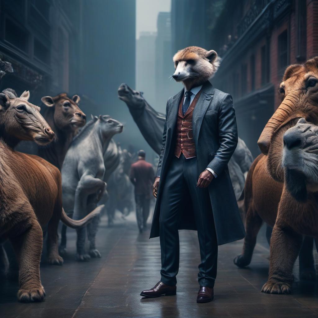  ZooAdministrator hyperrealistic, full body, detailed clothing, highly detailed, cinematic lighting, stunningly beautiful, intricate, sharp focus, f/1. 8, 85mm, (centered image composition), (professionally color graded), ((bright soft diffused light)), volumetric fog, trending on instagram, trending on tumblr, HDR 4K, 8K