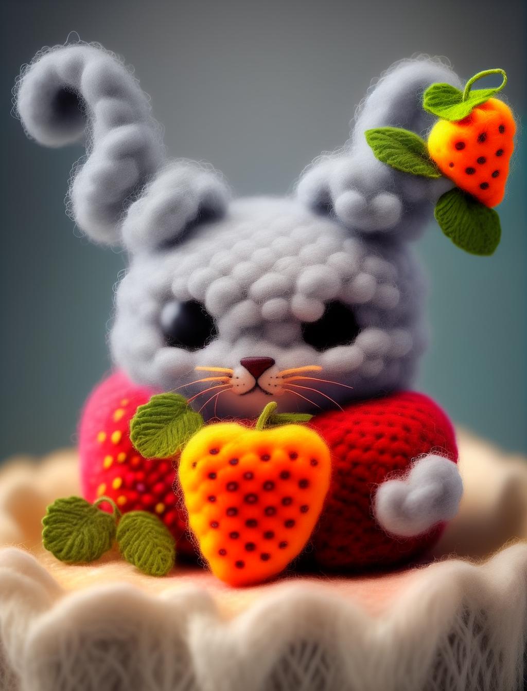 woolitize woolitize ( cute cat inside strawberry)!! hyperrealistic, full body, detailed clothing, highly detailed, cinematic lighting, stunningly beautiful, intricate, sharp focus, f/1. 8, 85mm, (centered image composition), (professionally color graded), ((bright soft diffused light)), volumetric fog, trending on instagram, trending on tumblr, HDR 4K, 8K