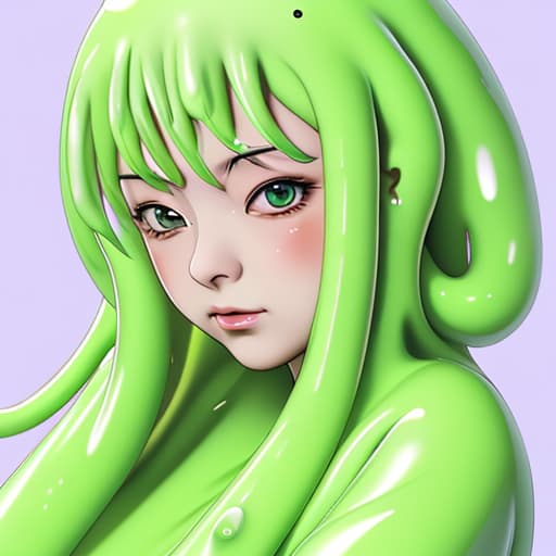  Anime girl made of slime