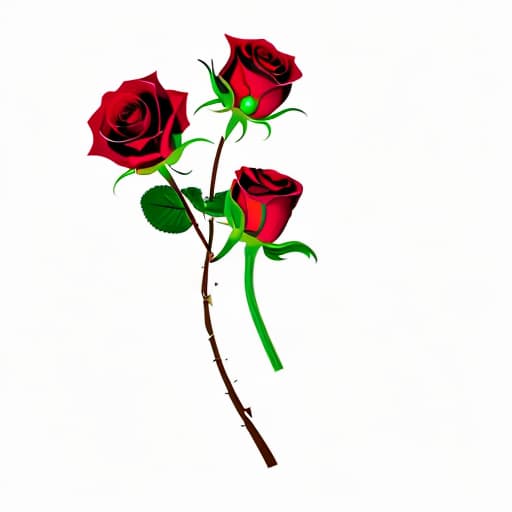  a rose, white background, vector art, best quality, masterpiece