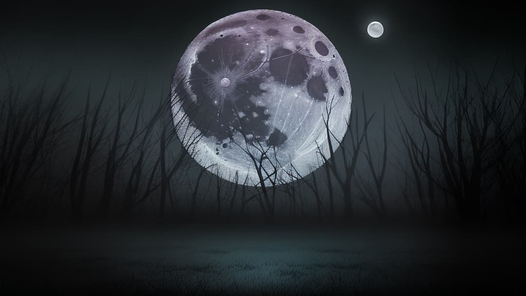  horor background with moon nigt