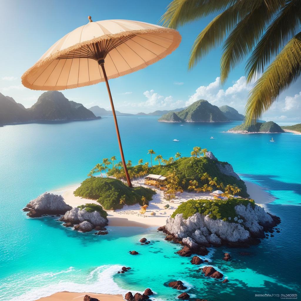  Witness the best quality and high detailed 8k resolution in this extraordinary masterpiece. The main subject of the scene is a tranquil beach scene with turquoise waters and palm trees swaying in the breeze. The elements in the scene include (sandy shore), (crystal-clear waves), (sun umbrella), (seashells scattered), and (soft golden hour lighting). hyperrealistic, full body, detailed clothing, highly detailed, cinematic lighting, stunningly beautiful, intricate, sharp focus, f/1. 8, 85mm, (centered image composition), (professionally color graded), ((bright soft diffused light)), volumetric fog, trending on instagram, trending on tumblr, HDR 4K, 8K